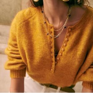 Sezane Caraway Yellow Leon Jumper XS